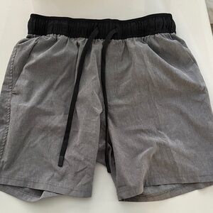 Men's Black and Gray Athletic Shorts